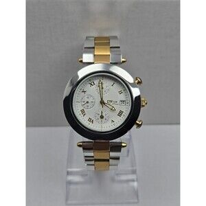 Mens Daniel Steiger Chronograph Watch Two Tone Stainless Steel Date New Battery